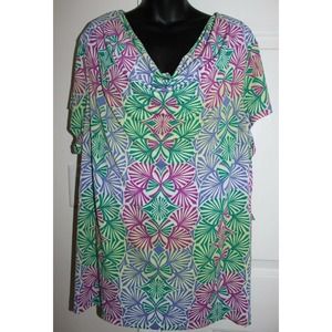 Dana Buchman Woman 2x Drape Neck Blouse